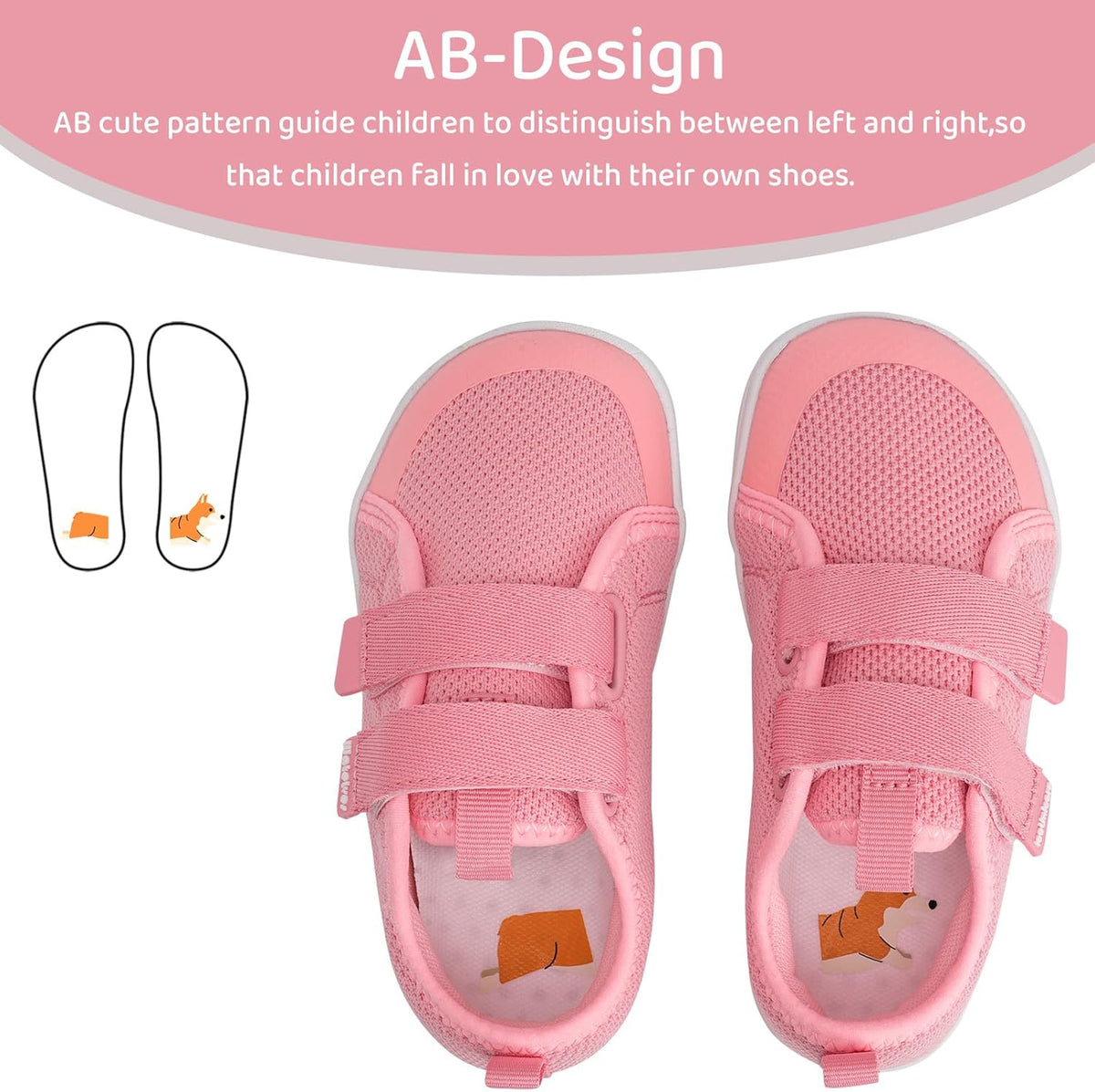 WateLves Toddler Little Kids Wide Barefoot Shoes The First Walking Shoes Girls Boys Breathable Zero