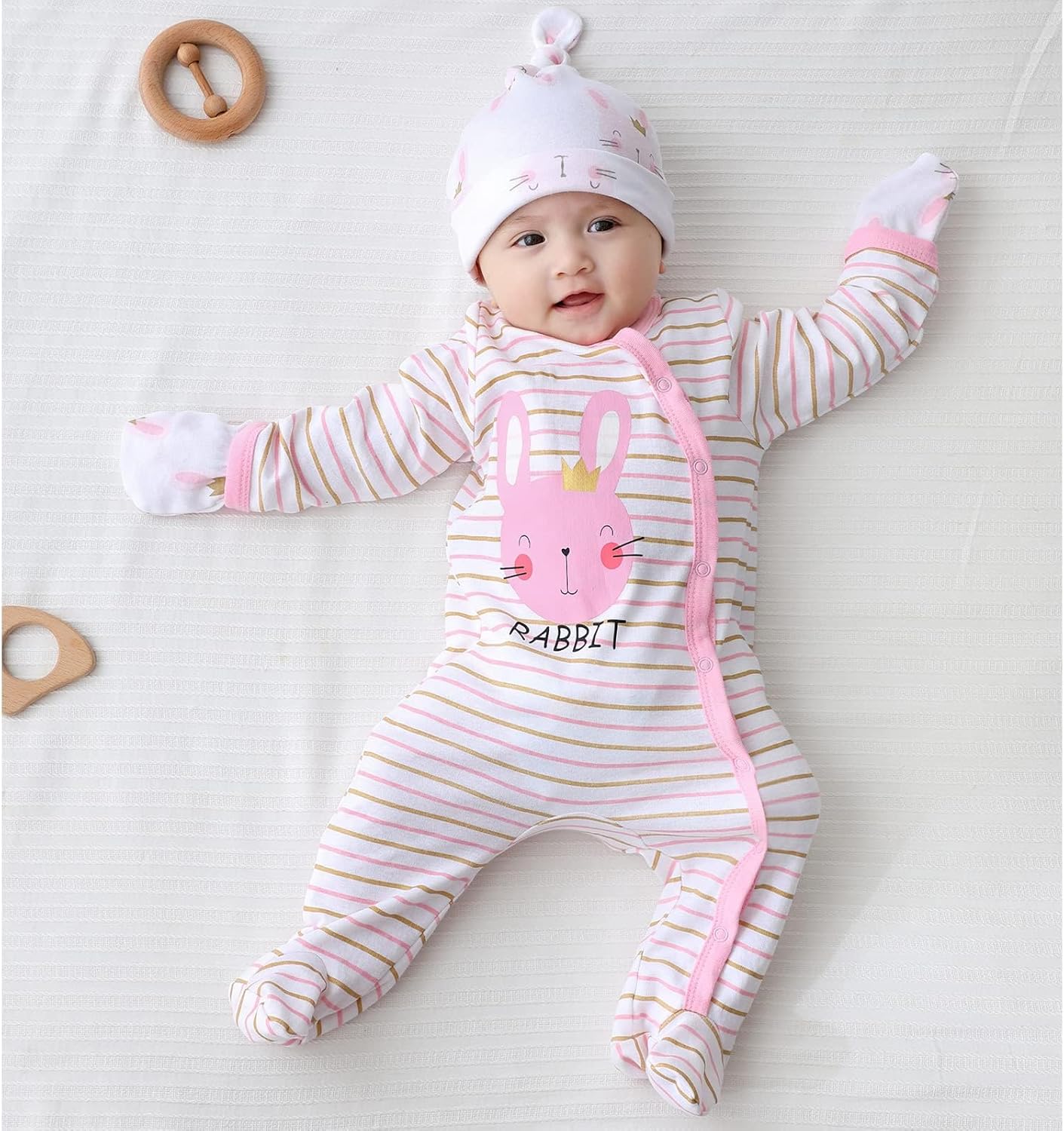 Newborn Layette Gift Set 27-Piece Baby Girl Clothes Bodysuits, Pants Essentials and Accessories