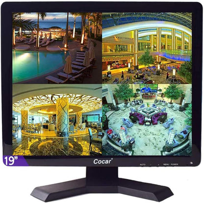 19 inch CCTV Security Monitor with BNC VGA HDMI AV Built-in Speaker 4:3 HD Display LCD Screen