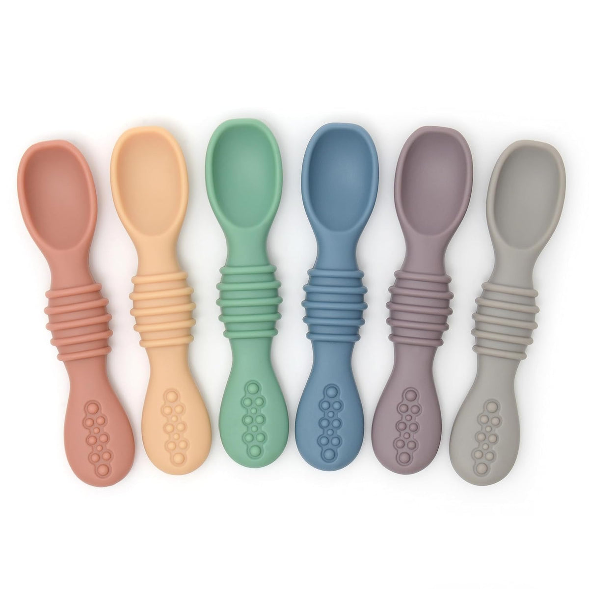 PrimaStella Silicone Chew Spoon Set for Babies and Toddlers - Safety Tested - BPA Free - Microwave