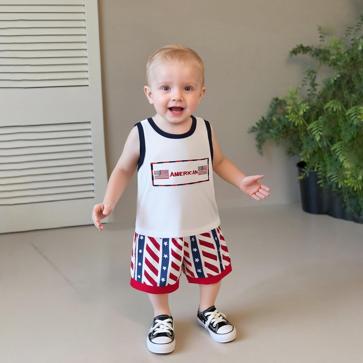 Kupretty Baby Boy Summer Clothes Sleeveless Tank Tops Vest T-Shirt + Casual Shorts Toddler Outfits
