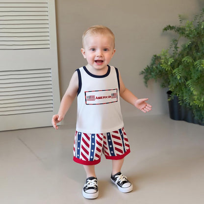 Kupretty Baby Boy Summer Clothes Sleeveless Tank Tops Vest T-Shirt + Casual Shorts Toddler Outfits