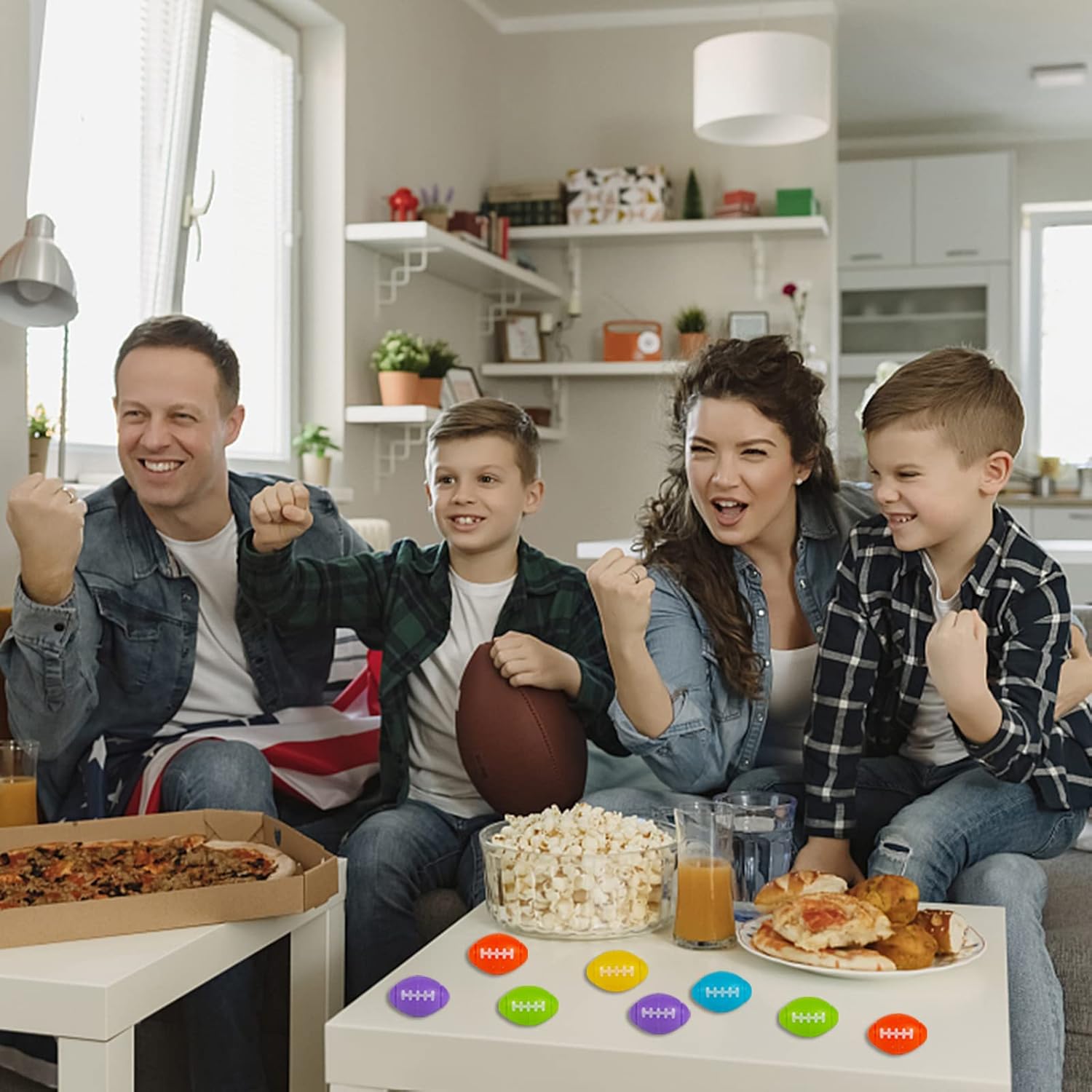 SCIONE 36Pack Football Fidget Spinner Football Party Favors for Kids 4-8 8-12 Goodie Bag Stuffers