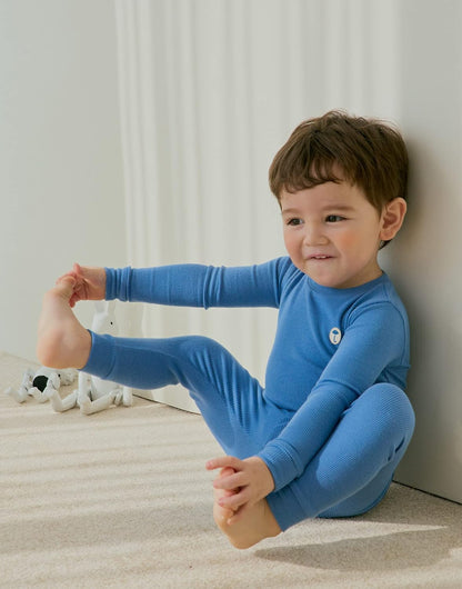 moimoln Pajamas Set 6M-5Y Solid Ribbed Unisex Baby & Toddler, Soft Viscose, Snug-Fit, Everyday