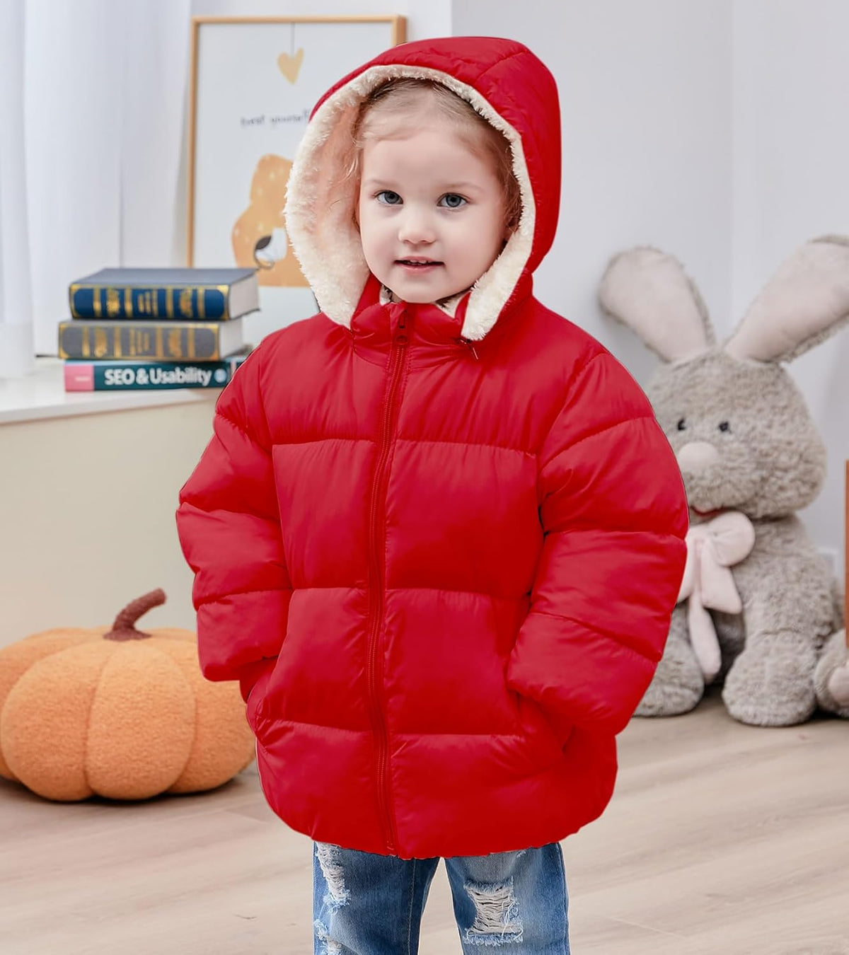 TUONROAD 1-6T Baby Girl Boy Winter Fleece Coats Toddler Warm Puffer Jackets Kids Down Alternative