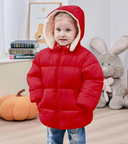 TUONROAD 1-6T Baby Girl Boy Winter Fleece Coats Toddler Warm Puffer Jackets Kids Down Alternative