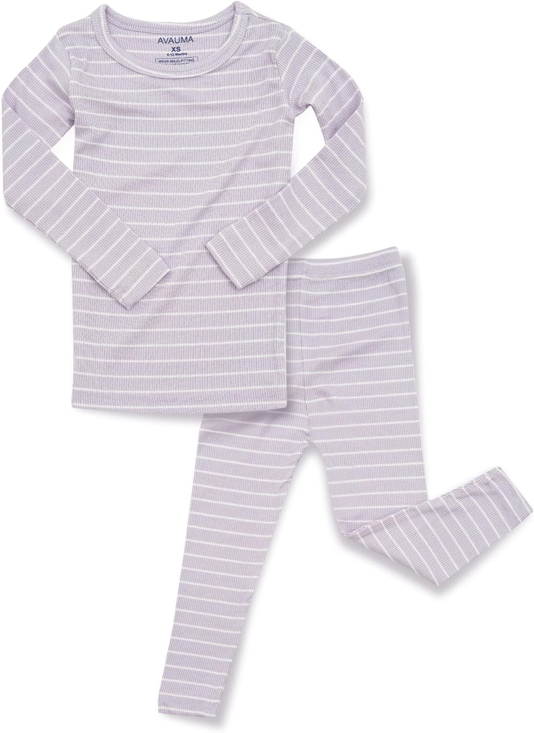 AVAUMA Stripe Pattern Baby Boys Girls Pajama Set Kids Toddler Snug fit Ribbed Sleepwear pjs for