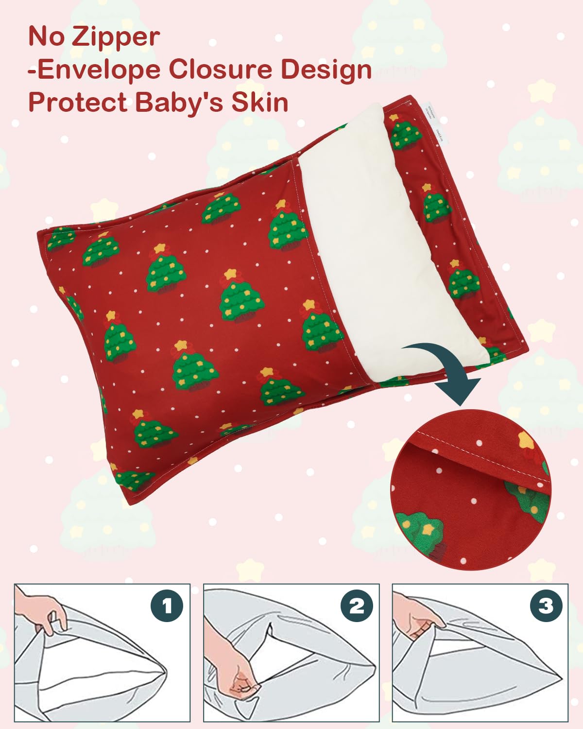 ALVABABY Toddler Pillowcases Stretchy Soft Kids Pillow Cover 2 Pack Fit 13"x 18" or 12"x16"