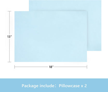 TILLYOU Toddler Pillowcase 2 Pack with Envelope Closure,13" x 18" Silky Soft Microfiber Travel Kids