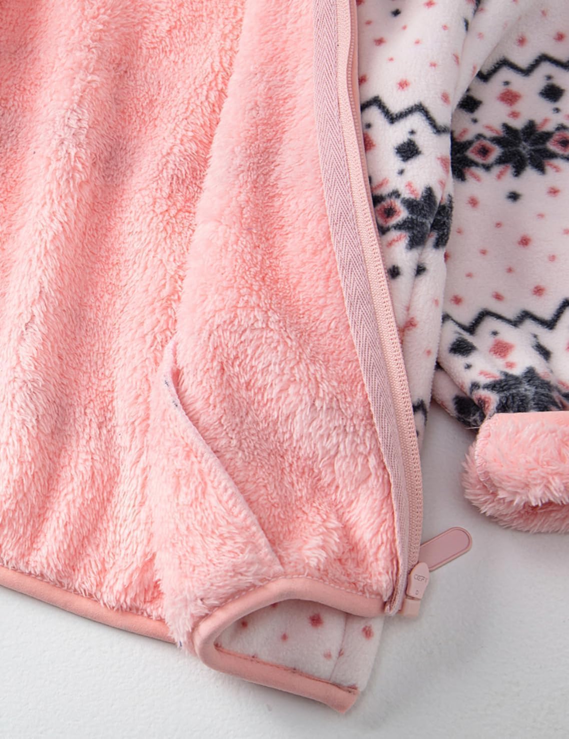 Toddler Printed Polar Fleece hooded Jacket Baby Boys Girls Kids Winter Warm Spring Autumn Outerwear