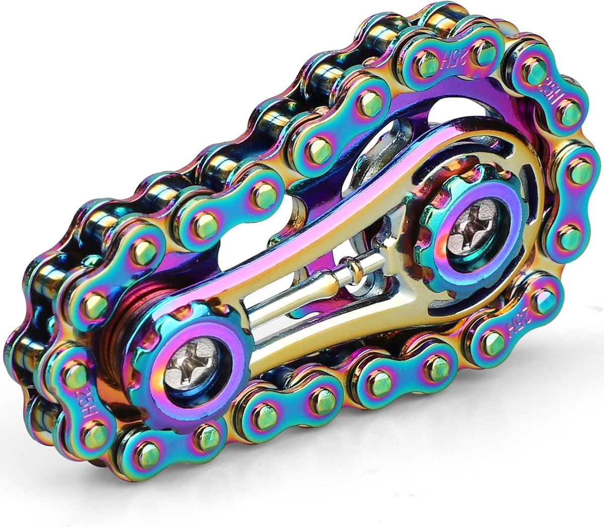 Bike Chain Gear Fidget Spinner for Stress Relief, Metal Sprocket Chain Fidget Toy for Kids Adults
