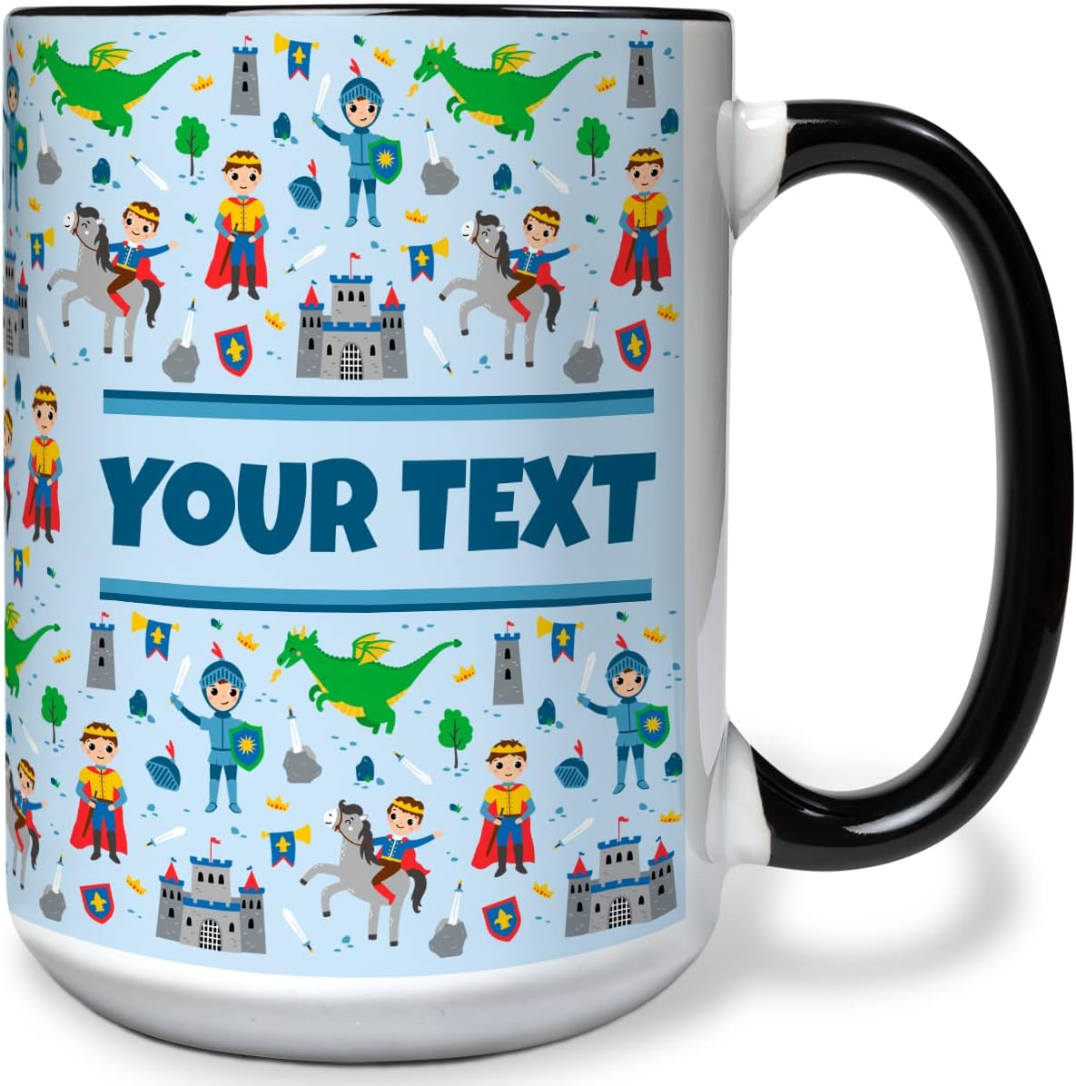 Personalized Mug for Kids - Princes - Custom Name/Text, Ceramic Hot Chocolate/Cocoa/Coffee Cup for