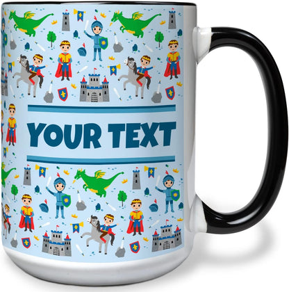 Personalized Mug for Kids - Princes - Custom Name/Text, Ceramic Hot Chocolate/Cocoa/Coffee Cup for
