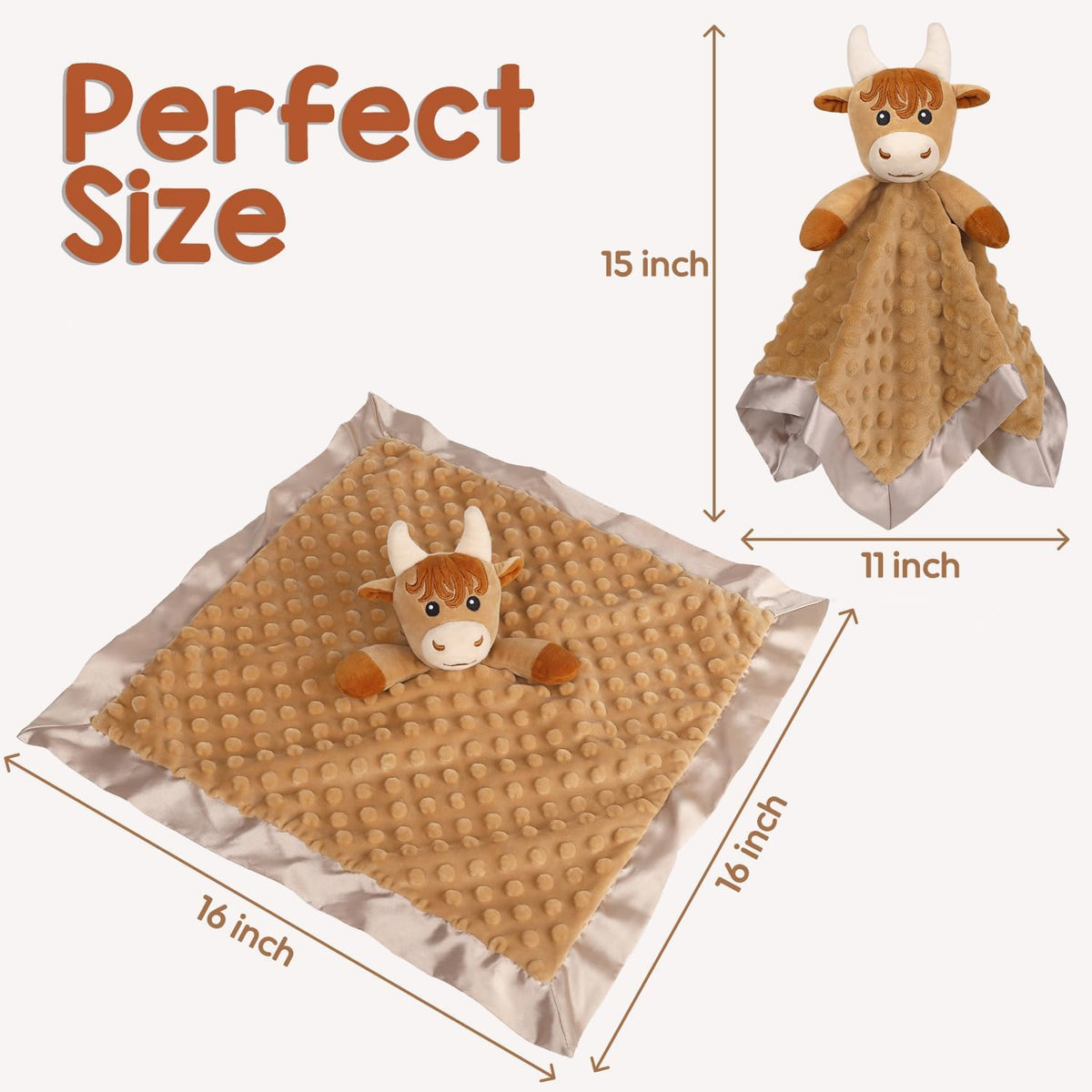 Loveys for Babies, Soft Baby Security Blanket Lovies for Babies, Stuffed Animals Blankie for