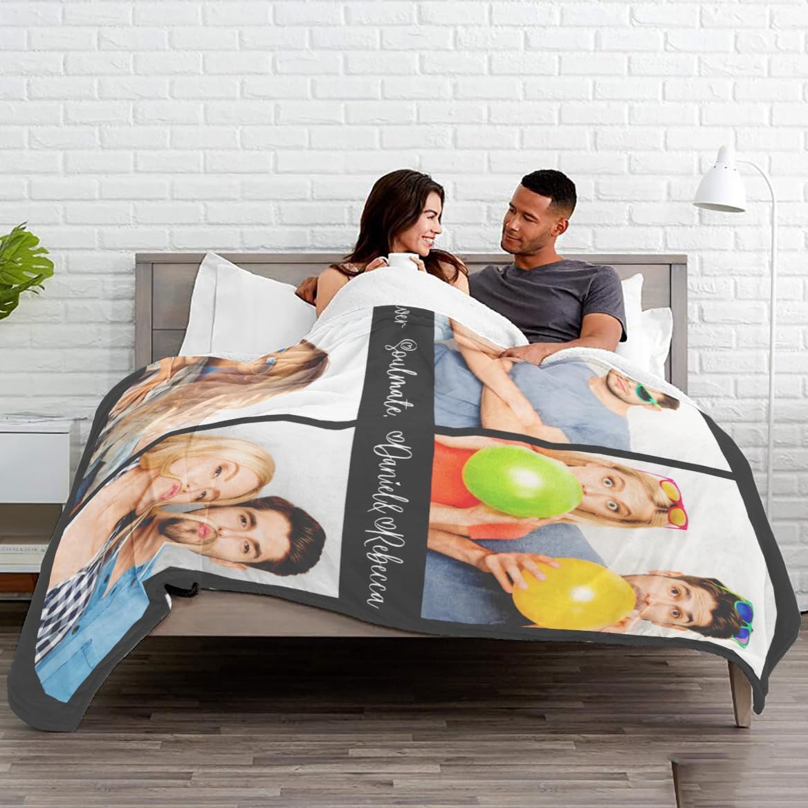 Ships Next Day, Personalized Birthday Gifts for Women, Custom Photo Blankets with Name, Customized