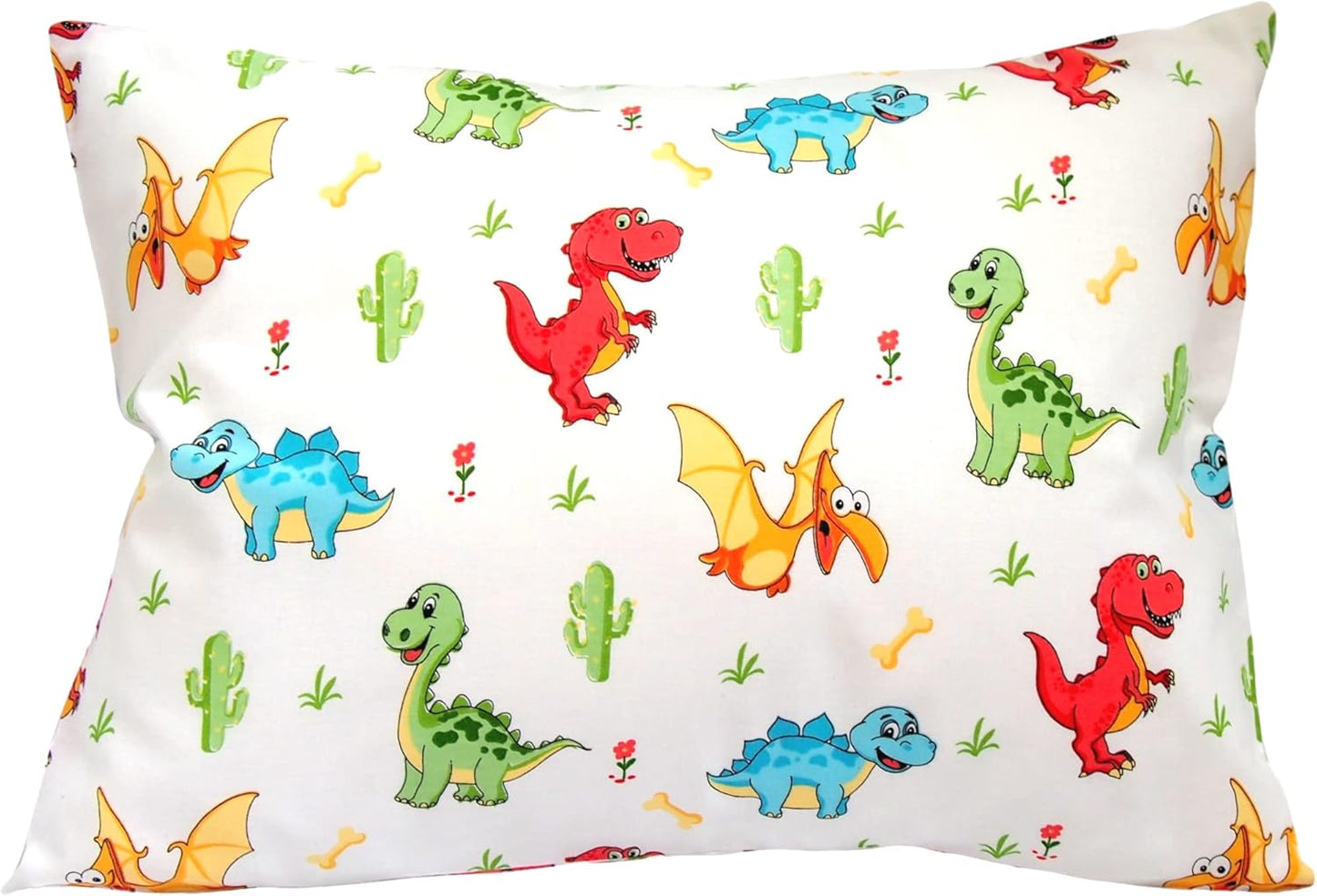 Toddler Pillowcase 13x18 Dinosaur - Cotton Travel Pillowcase Cover, Soft Dinosaur Pillow Cases for
