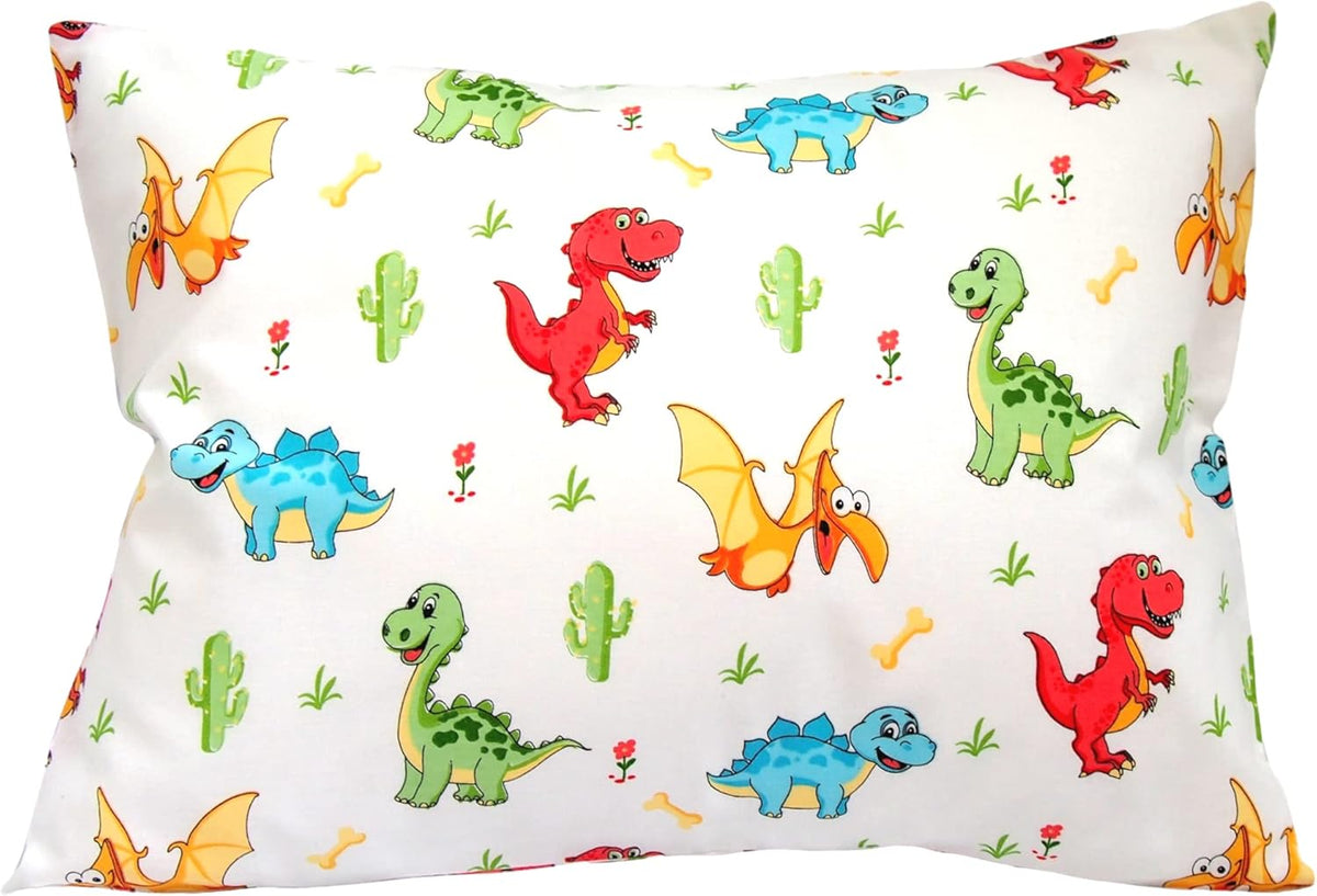 Toddler Pillowcase 13x18 Dinosaur - Cotton Travel Pillowcase Cover, Soft Dinosaur Pillow Cases for