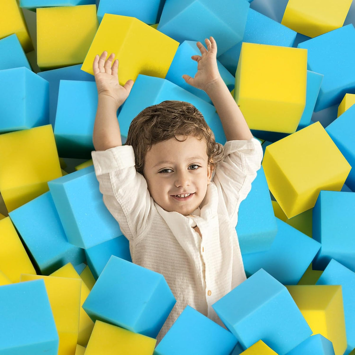 Foam Pit Cubes, 24 PCS 5 Inches Gymnastics Foam Blocks Trampoline Blocks, Multi-Sport Protective