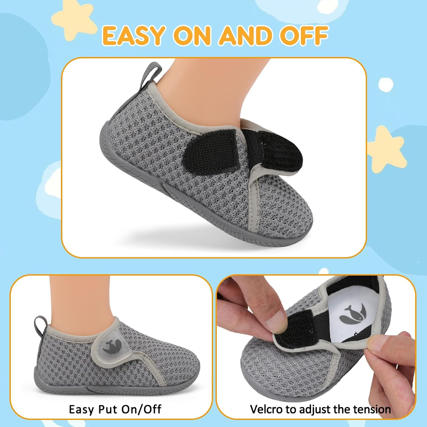 FEETCITY Toddler Walking Shoes Slip On Toddler Shoes Boys Girls Kids Sports Sneakers Casual School
