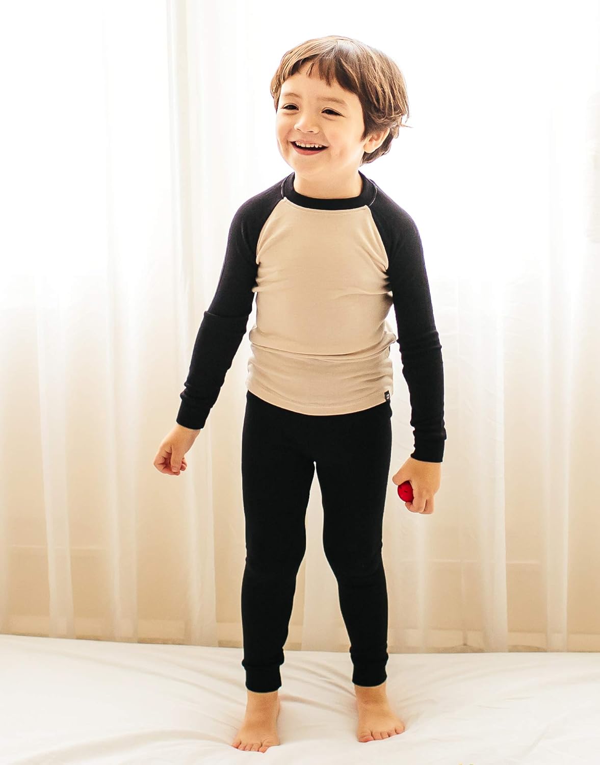 VAENAIT 6M-12Y Toddler Toddler Kids Toddler Girls Boys Soft Comfy Modal Tencel Solid Raglan