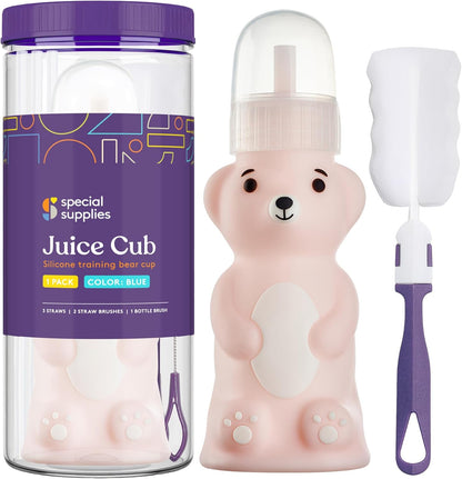 Special Supplies Honey Bear Straw Cup Long Straws, Squeezable Therapy and Special Needs Assistive