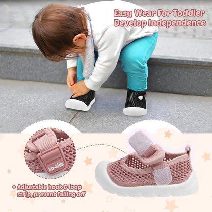 Baby Walking Shoes Toddler Girl Boy Soft Sole Breathable Mesh Slip on Summer Wide Shoes Infant