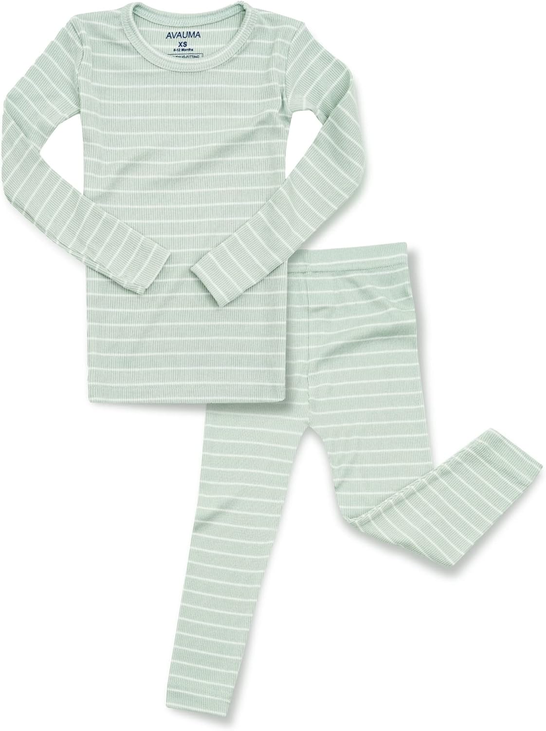AVAUMA Stripe Pattern Baby Boys Girls Pajama Set Kids Toddler Snug fit Ribbed Sleepwear pjs for