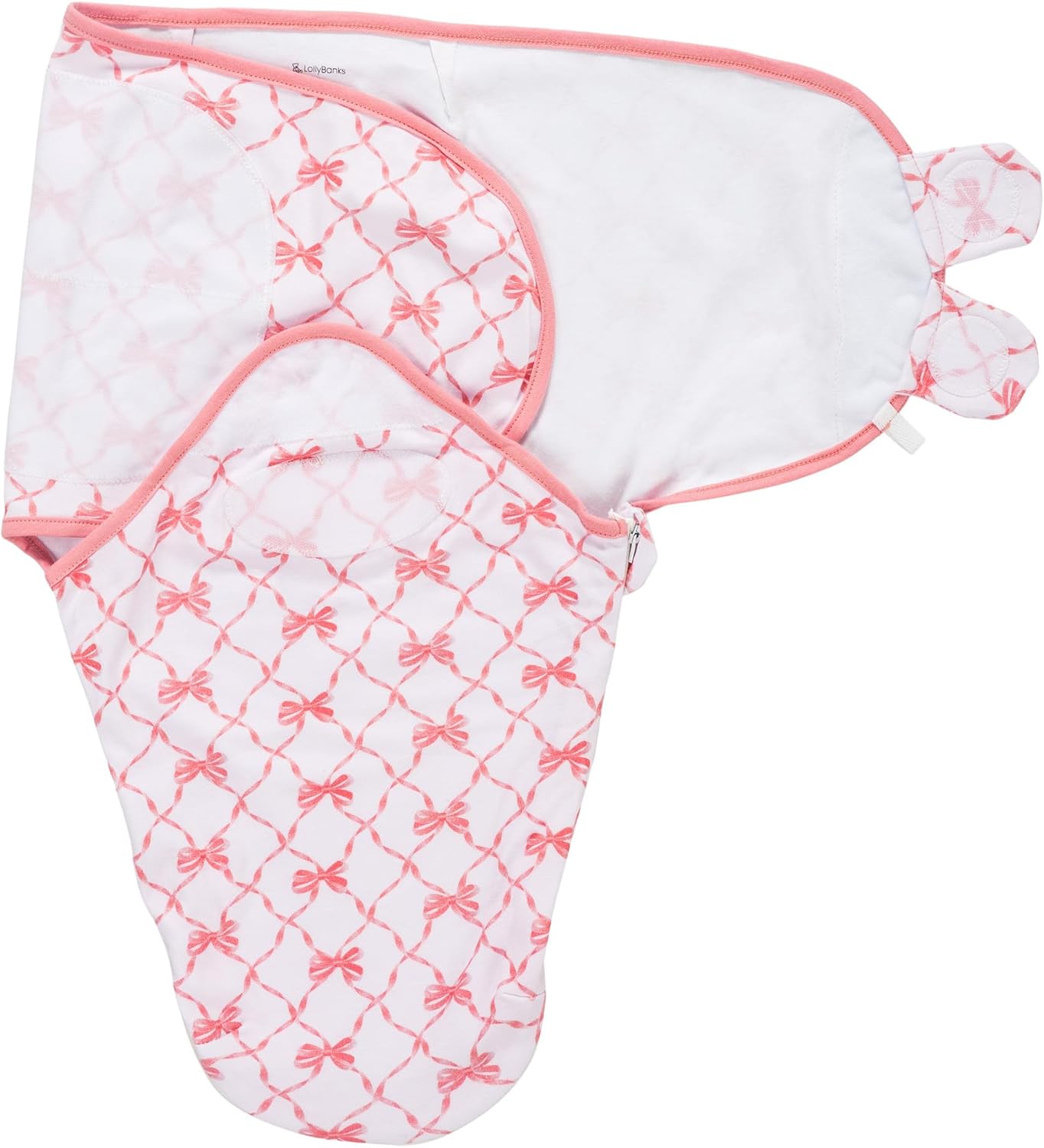 LollyBanks Baby Swaddles 100% Organic Cotton, 3-6 Months Baby Girl Swaddles with Easy Change