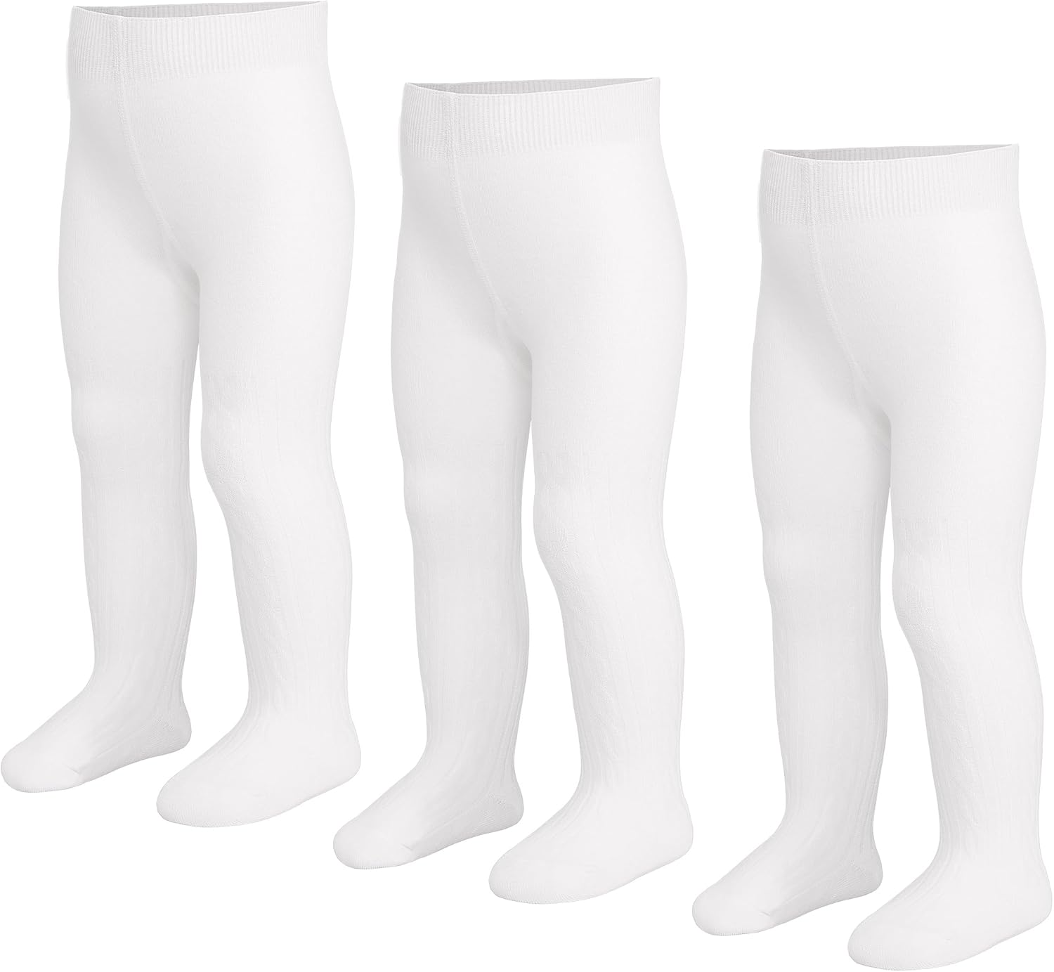 3 Pack Baby Girl Tights Cable Knit Leggings Stockings Cotton Pantyhose for Newborn Infant 6