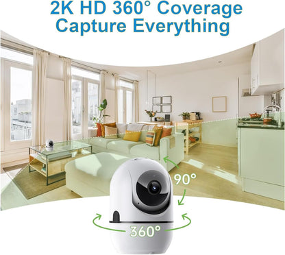 Pan/Tilt Indoor Security Camera, 5G&2.4G WiFi Indoor Cameras Wireless for Home Security