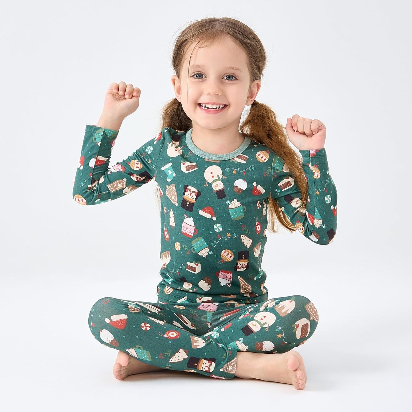 pureborn Baby Viscose From Bamboo Pajamas Set Pjs - Kids Toddler Girl Snug Fit Viscose Sleepwear