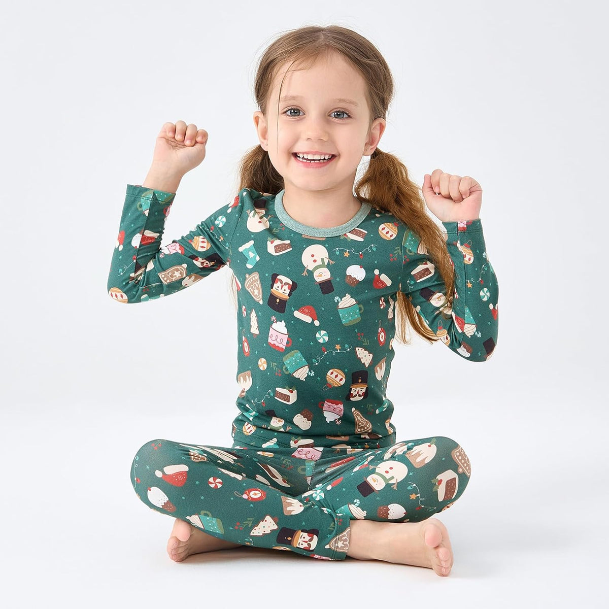pureborn Baby Viscose From Bamboo Pajamas Set Pjs - Kids Toddler Girl Snug Fit Viscose Sleepwear