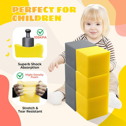 Foam Pit Cubes, 24 PCS 5 Inches Gymnastics Foam Blocks Trampoline Blocks, Multi-Sport Protective