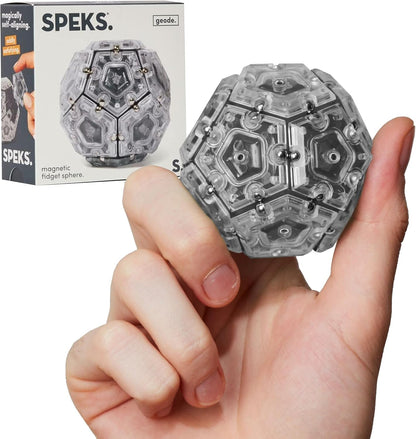 Speks Geode Sphere Magnetic Fidget Toy for Adults | Quiet Adult Sensory Toy for Stress Relief &