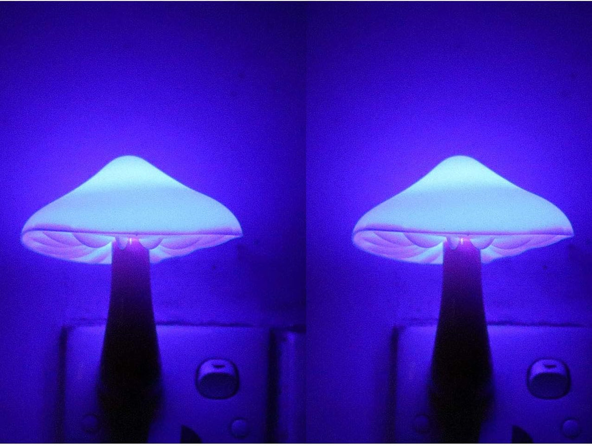 2Pack Sensor LED Night Light Plug in Lamp Mushroom Nightlight Cute Night Lights for Adults Kids