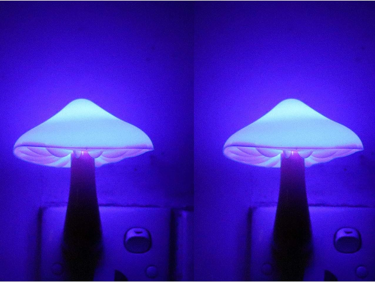 2Pack Sensor LED Night Light Plug in Lamp Mushroom Nightlight Cute Night Lights for Adults Kids
