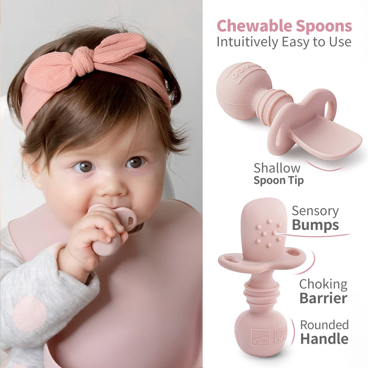 SAMiGO Silicone Baby Feeding Set, Baby Led Weaning Supplies, Suction Bowl Plate Bib Cup Self