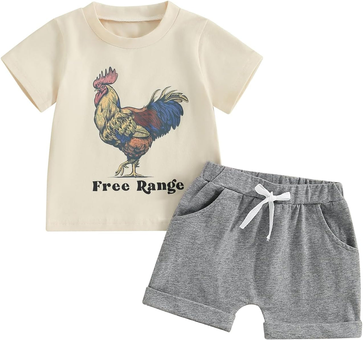 fhutpw Baby Toddler Boy Clothes Summer Outfits 6 12 18 24 Months Patchwork Short Sleeve T Shirt &