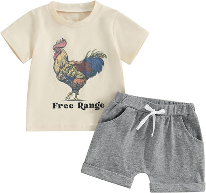 fhutpw Baby Toddler Boy Clothes Summer Outfits 6 12 18 24 Months Patchwork Short Sleeve T Shirt &