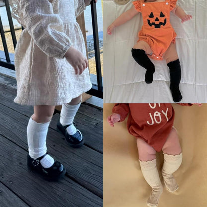 Zando Baby Knee High Socks - Infant to Toddler, Cotton Ruffle Socks, Warm Girls & Boys Long