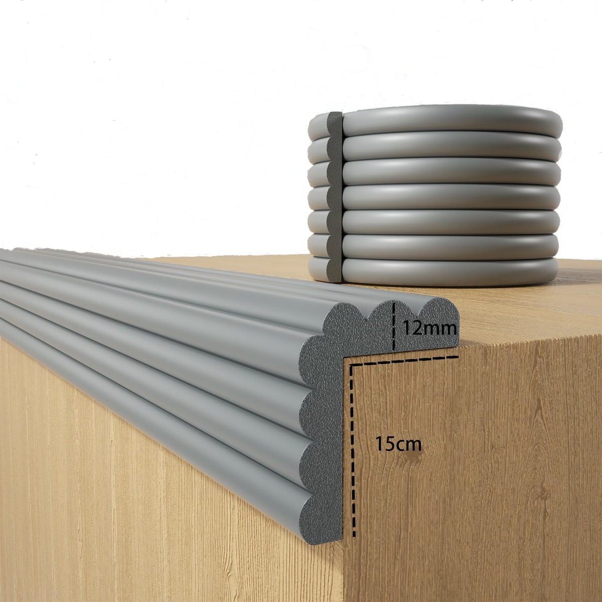 Baby Proofing Wall Corner Protector,Edge Guard Corner Protector,6.56ft Thinken Soft Corner