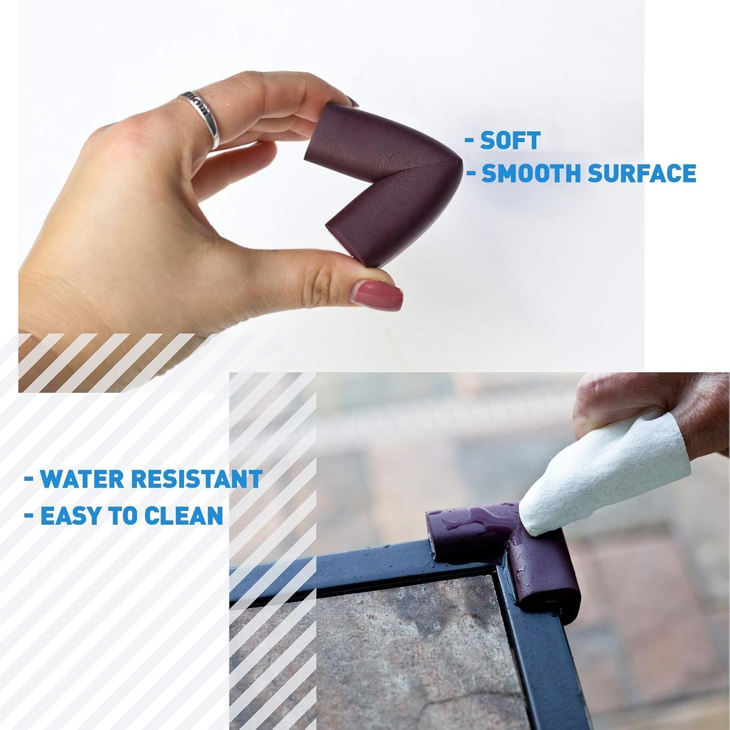 Furniture Edge 16.2ft & Corner Guards | Protective Foam Cushion | 15ft Bumper 4 Adhesive Childsafe
