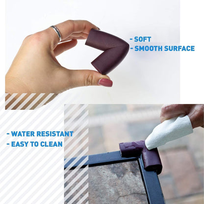 Furniture Edge 16.2ft & Corner Guards | Protective Foam Cushion | 15ft Bumper 4 Adhesive Childsafe