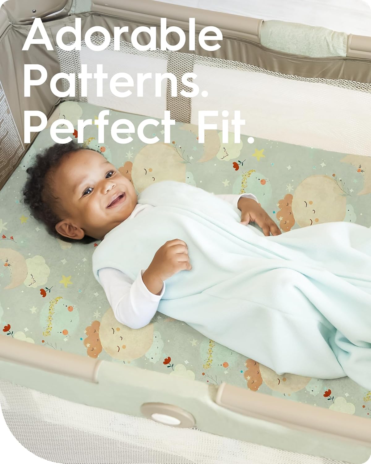 Cloud-Like Soft Pack N Play Sheets - Compatible with Graco, 4moms, Dream On Me, Baby Trend and