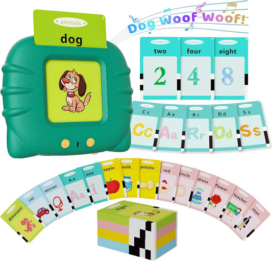 Toddler Toys Talking Flash Cards for 1 2 3 4 5 6 Year Old Boys and Girls, Autism Sensory Toys for