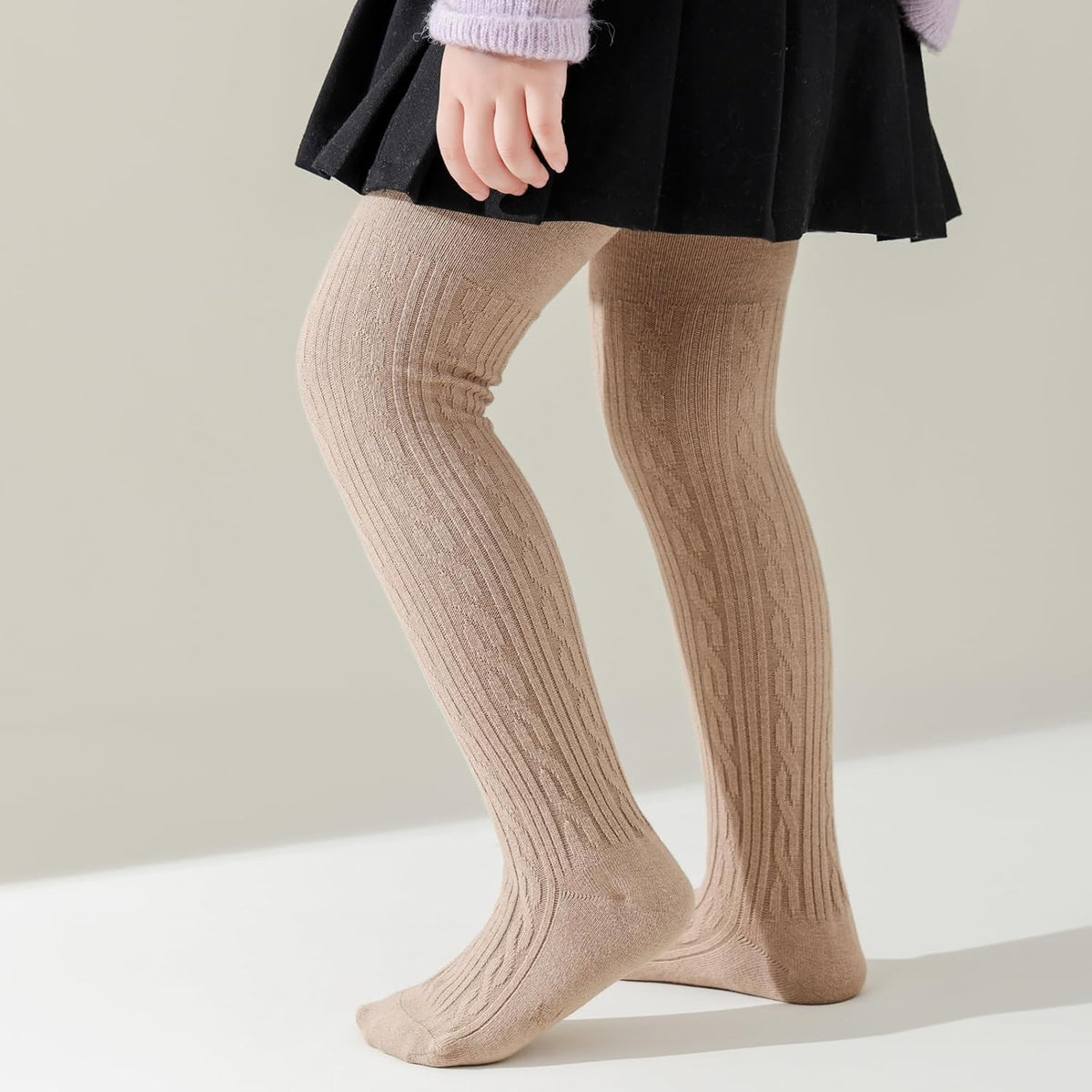 Mini angel Baby Tights Toddler Girl Tights Seamless Cable Knit Leggings Soft Cotton Stockings