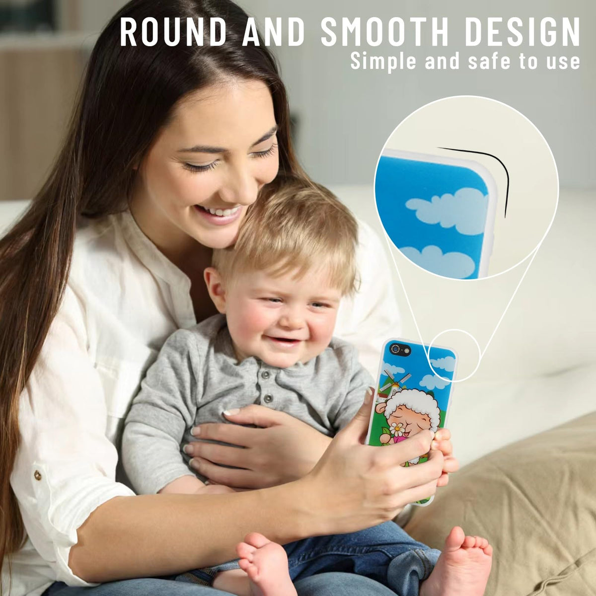 Toy Learning Play Cell Phone with 8 Functions and Dazzling Lights Interactive Toy for Toddler Baby