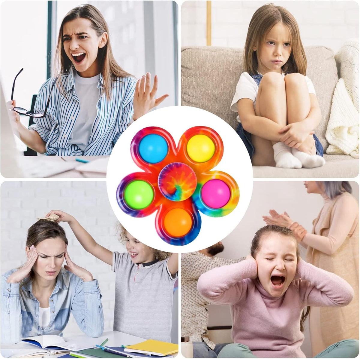 SCIONE 24 Pack Party Favors Fidget Spinners for Kids 4-8 8-12, Goodie Bags Stuffers for Kids 3-5