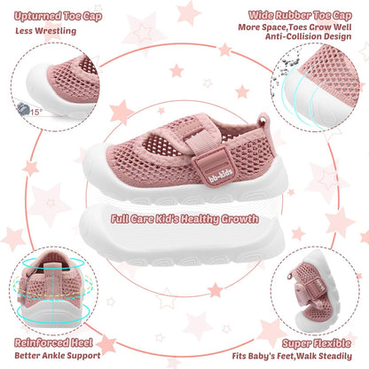 Baby Walking Shoes Toddler Girl Boy Soft Sole Breathable Mesh Slip on Summer Wide Shoes Infant
