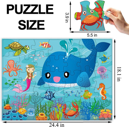 Jumbo Floor Puzzle for Kids, Large Jigsaw Puzzles 35 Piece for Kids Ages 3-5,Preschool Learning &